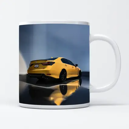 Lexus GS F Yellow Sedan Studio Shot