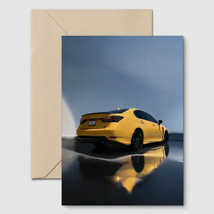Lexus GS F Yellow Sedan Studio Shot