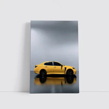 Lexus GS F Yellow Studio Reflective Background
