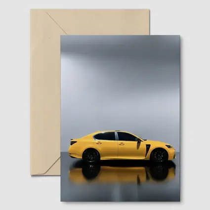 Lexus GS F Yellow Studio Reflective Background