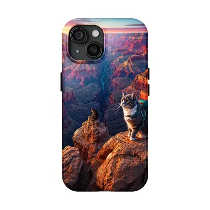 Tabby Cat Hiking Grand Canyon Sunset