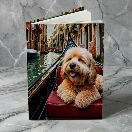 Goldendoodle Dog Riding Gondola Venice Canal