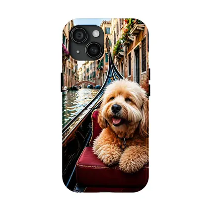 Goldendoodle Dog Riding Gondola Venice Canal