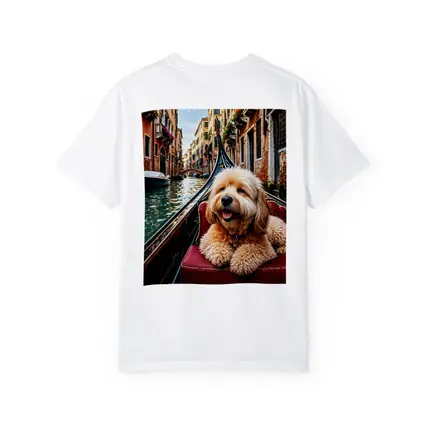 Goldendoodle Dog Riding Gondola Venice Canal