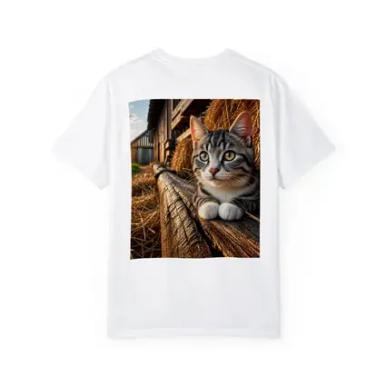 Tabby Cat Resting on Barn Wood