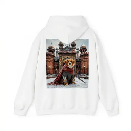 Knight Dog Warrior Indian Palace Winter Scene