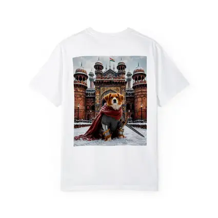 Knight Dog Warrior Indian Palace Winter Scene