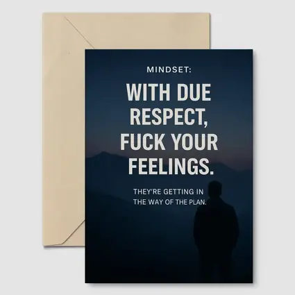 Mindset Discipline Quote Dark Mountain Silhouette