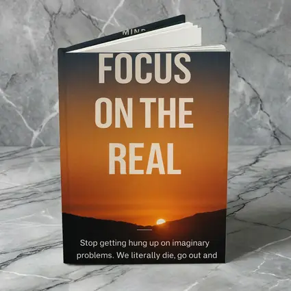 Focus On The Real Mindset Sunset Quote