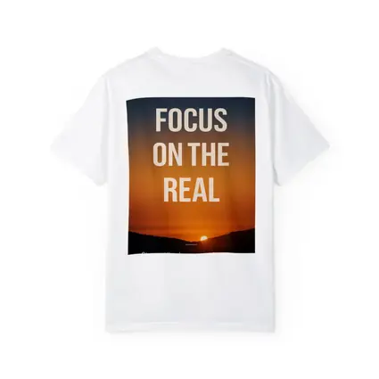 Focus On The Real Mindset Sunset Quote