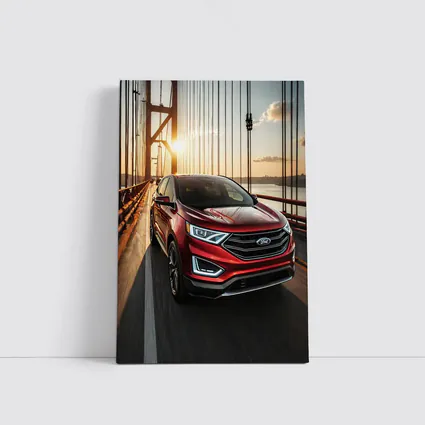 Ford Edge SUV Crossing Sunset Bridge
