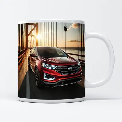 Ford Edge SUV Crossing Sunset Bridge