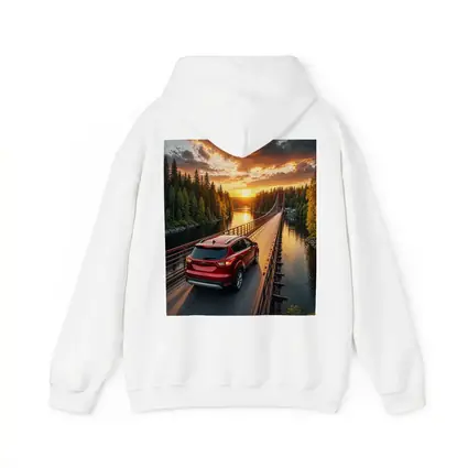 Ford Escape Red SUV Bridge Sunset