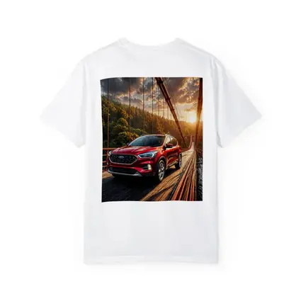 Ford Escape Red SUV On Suspension Bridge