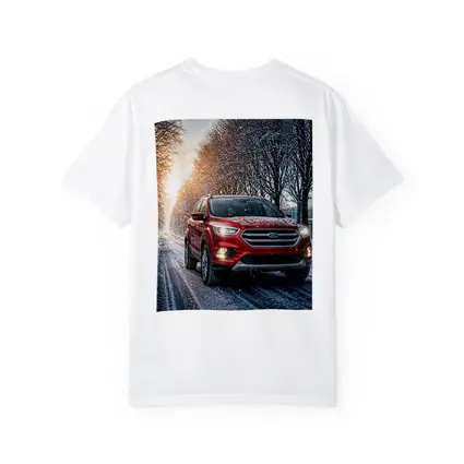 Ford Escape Red SUV Winter Snow Street