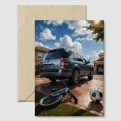 Ford Expedition SUV Suburban Driveway Scene