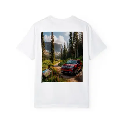 Ford Explorer Red SUV Mountain Forest Trail