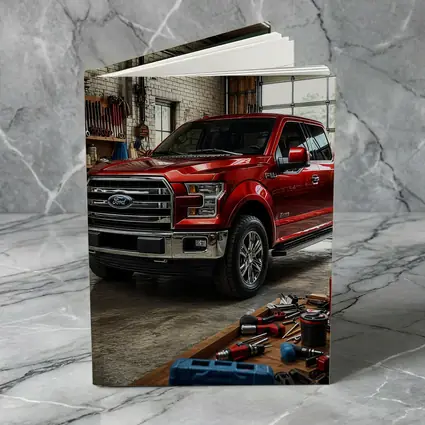 Ford F-150 Red Truck Garage Workshop