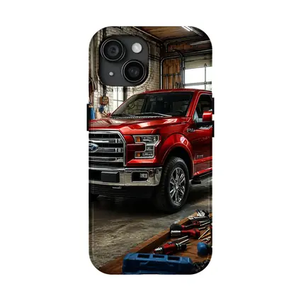 Ford F-150 Red Truck Garage Workshop