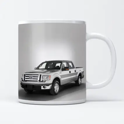 Ford F-Series Truck on Gray Background
