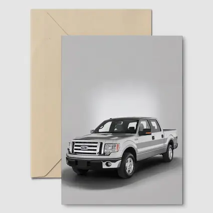 Ford F-Series Truck on Gray Background