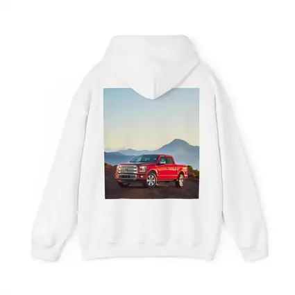 Ford F-Series Red Truck Mountain Backdrop
