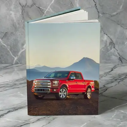 Ford F-Series Red Truck Mountain Backdrop