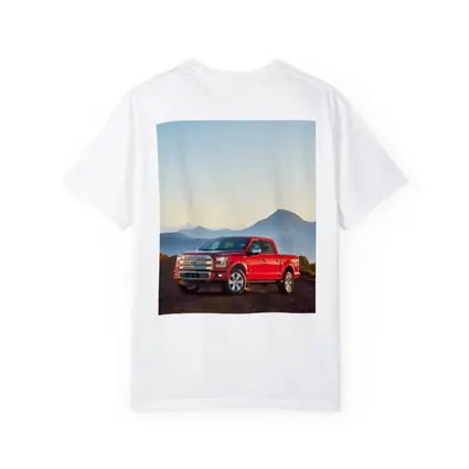 Ford F-Series Red Truck Mountain Backdrop