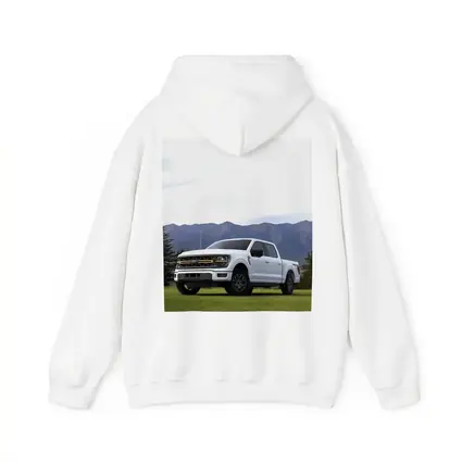 Ford F-Series White Truck Mountain Background