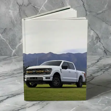 Ford F-Series White Truck Mountain Background