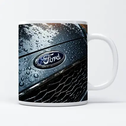 Ford Focus Hood Rain Drops Close Up