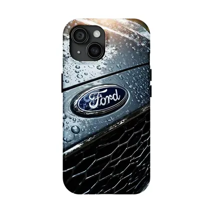 Ford Focus Hood Rain Drops Close Up