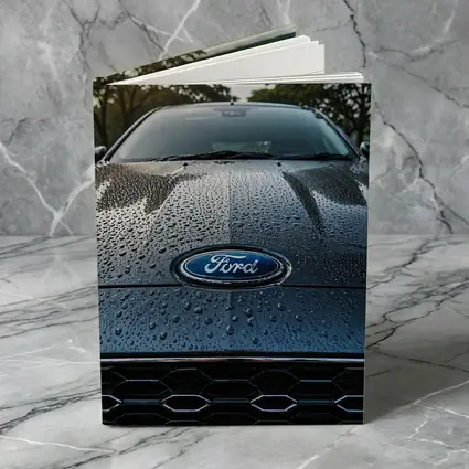 Ford Focus Hood Rain Drops Close Up