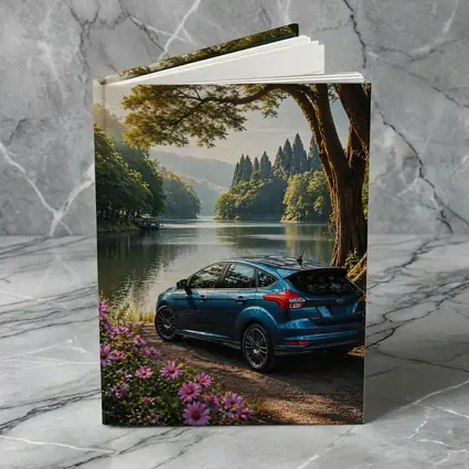 Ford Focus Blue Hatchback By Lake