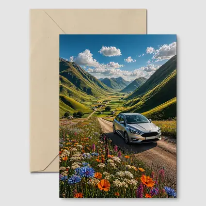 Ford Focus Silver Car Mountain Valley Road