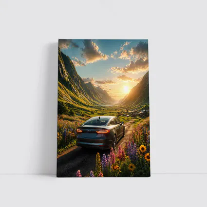 Ford Fusion Sedan Mountain Valley Sunset Drive
