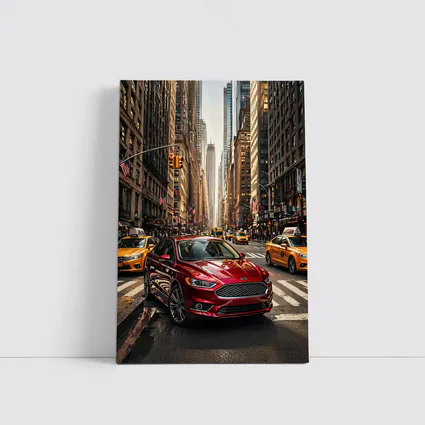 Ford Fusion Red Car New York City