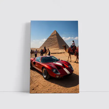 Ford GT40 Red Supercar Egypt Pyramids