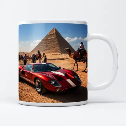 Ford GT40 Red Supercar Egypt Pyramids