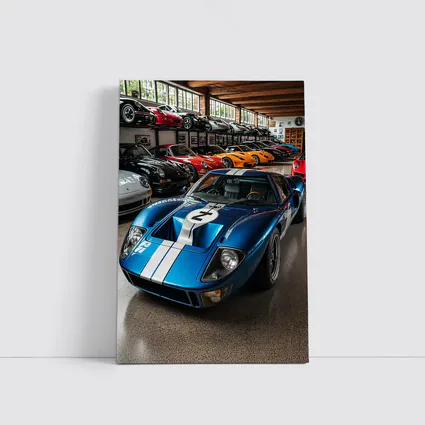 Ford GT40 Blue Race Car Collection Garage