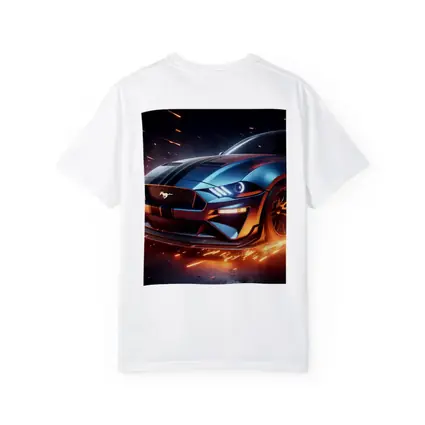 Ford Mustang GT Fire Sparks Dark Background