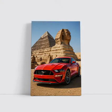 Ford Mustang GT Egypt Pyramids Sphinx