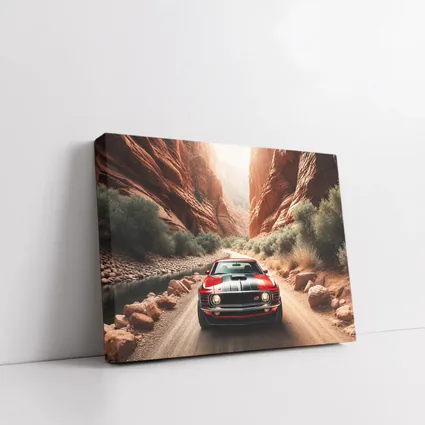 Ford Mustang Mach One Red Canyon Road