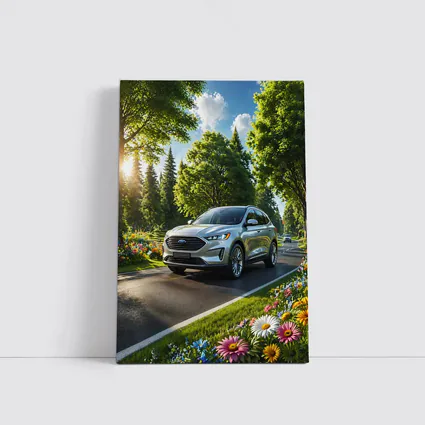 Ford Edge SUV Sunny Tree Lined Road