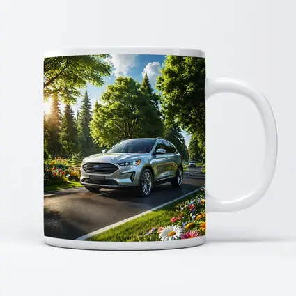 Ford Edge SUV Sunny Tree Lined Road