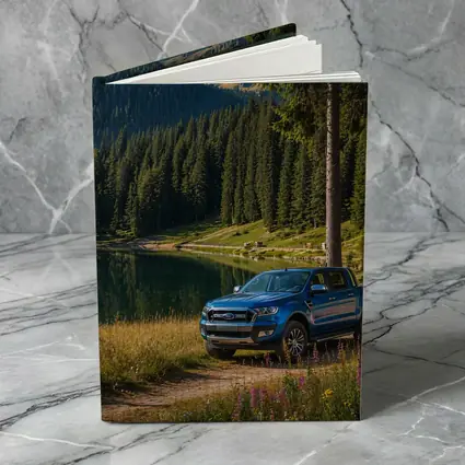 Ford Ranger Truck Parked By Mountain Lake