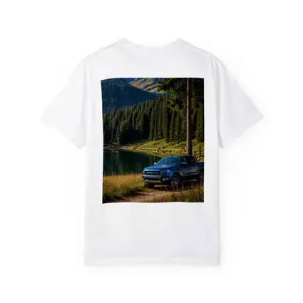 Ford Ranger Truck Parked By Mountain Lake