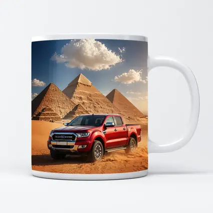 Ford Ranger Red Truck Egypt Pyramids Desert