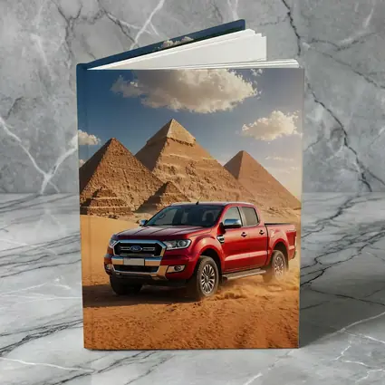 Ford Ranger Red Truck Egypt Pyramids Desert