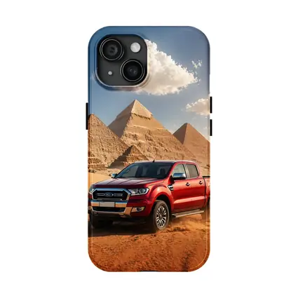 Ford Ranger Red Truck Egypt Pyramids Desert